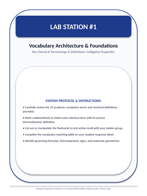 Colligative Properties Differentiation Stations sample page