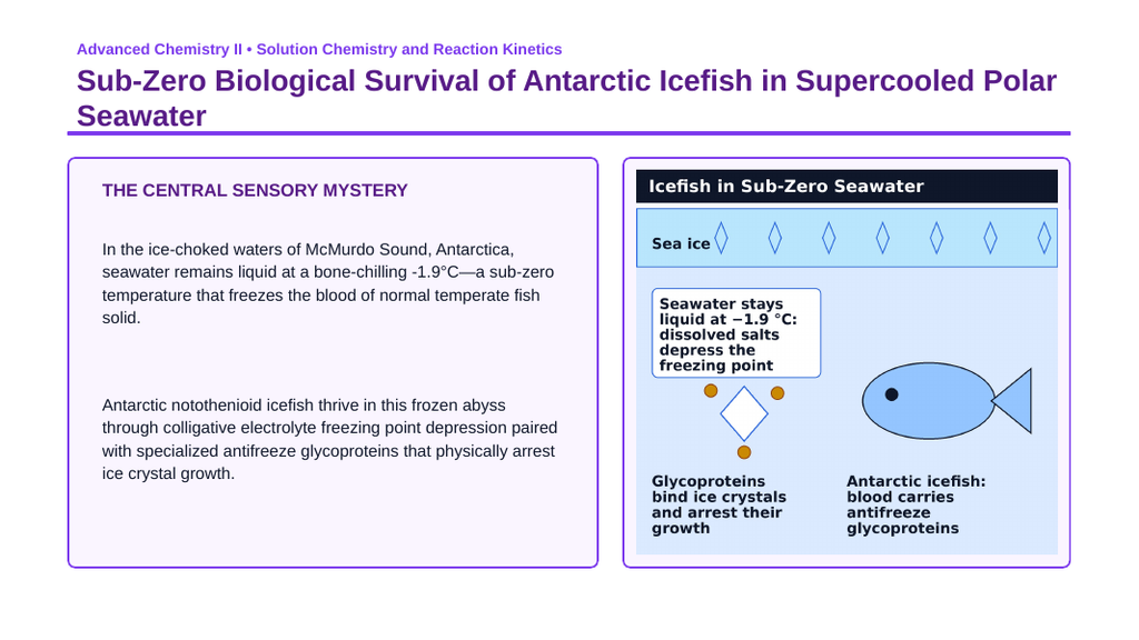 Colligative Properties Phenomena-Based Lesson: Sub-Zero Biological Survival of Antarctic Icefish in Supercooled Polar Seawater Presentation sample page