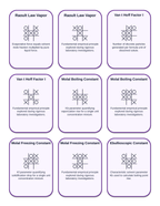 Colligative Properties Tic-Tac-Toe Review Game sample page
