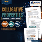 Colligative Properties Vocabulary Choice Board cover