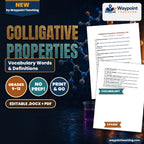 Colligative Properties Vocabulary Words & Definitions cover