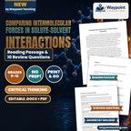 Comparing Intermolecular Forces in Solute-Solvent Interactions Reading Worksheet cover