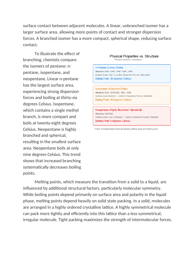 Comparing Physical Properties of Isomers Based on Structure Reading Worksheet sample page