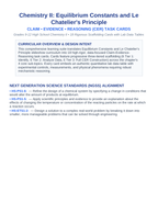 Equilibrium Constants & Le Chatelier's Principle CER Task Cards sample page