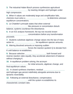 Equilibrium Constants & Le Chatelier's Principle Fill-in-the-Blank Vocabulary Worksheet sample page