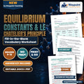 Equilibrium Constants & Le Chatelier's Principle Fill-in-the-Blank Vocabulary Worksheet cover