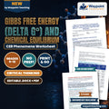 Gibbs Free Energy (delta G°) and Chemical Equilibrium: The Thermodynamic Relationship (delta G° = -RT ln K) and van ’t Hoff Plots CER Phenomena Worksheet cover