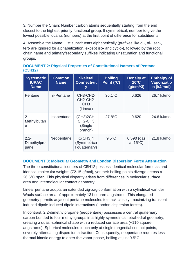 Hydrocarbon Architecture and IUPAC Systematic Nomenclature: Alkanes, Alkenes, Alkynes, and Functional Group Priorities CER Phenomena Worksheet sample page