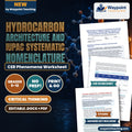 Hydrocarbon Architecture and IUPAC Systematic Nomenclature: Alkanes, Alkenes, Alkynes, and Functional Group Priorities CER Phenomena Worksheet cover