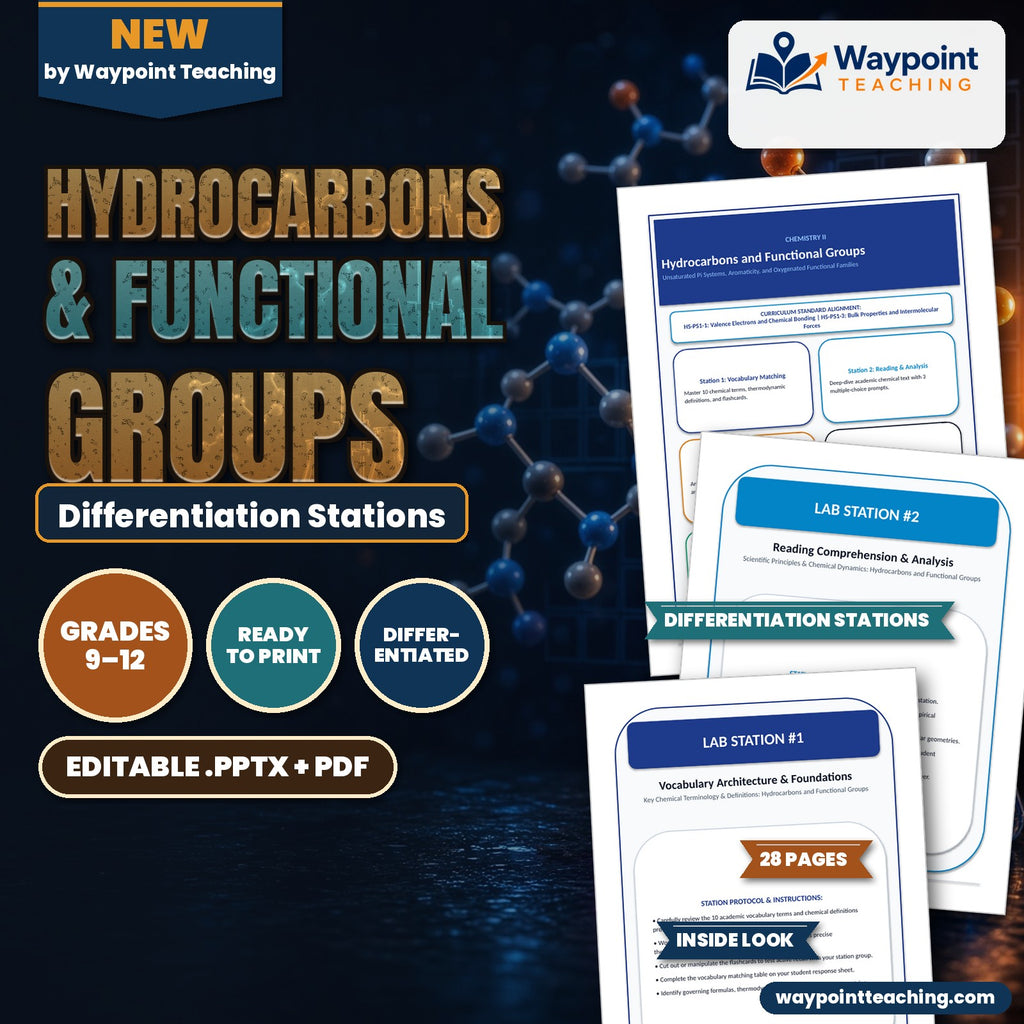 Hydrocarbons & Functional Groups Differentiation Stations cover