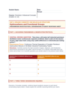 Hydrocarbons & Functional Groups Phenomena-Based Lesson: Continuous Thermal Separation of Complex Petroleum Hydrocarbon Mixtures in 60-Meter Industrial Fractionating Towers Student Response Sheet sample page