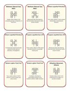 Hydrocarbons & Functional Groups Tic-Tac-Toe Review Game sample page