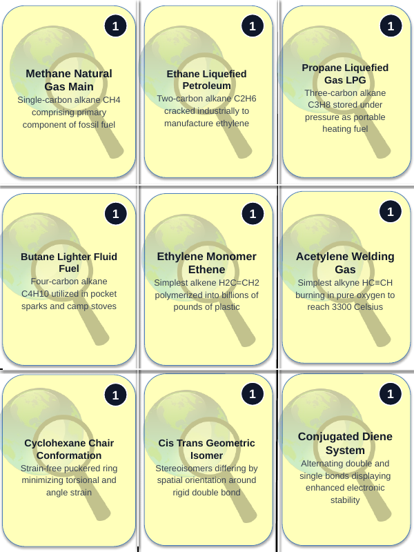Hydrocarbons & Functional Groups Trivia Board Game sample page