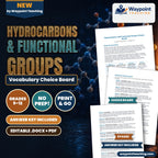 Hydrocarbons & Functional Groups Vocabulary Choice Board cover