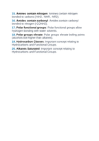 Hydrocarbons & Functional Groups Vocabulary Words & Definitions sample page
