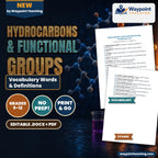 Hydrocarbons & Functional Groups Vocabulary Words & Definitions cover