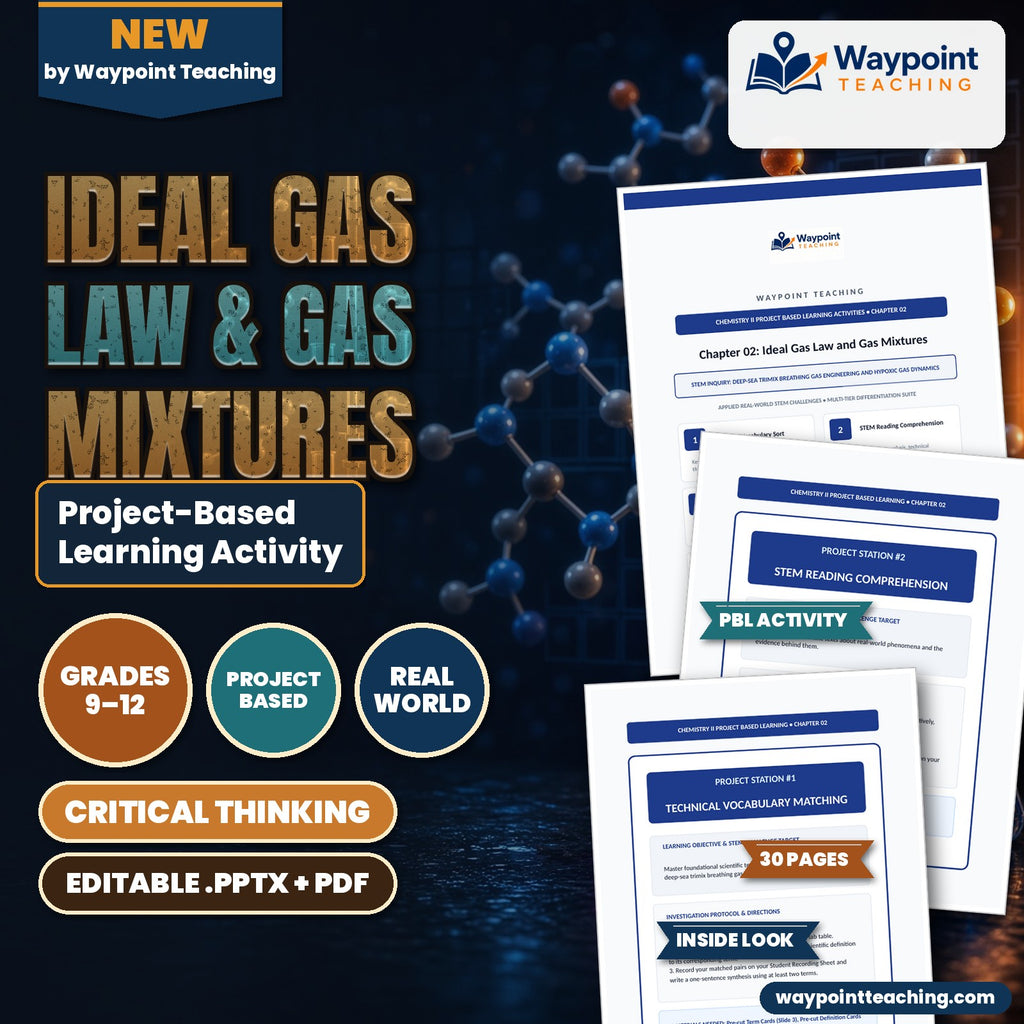 Ideal Gas Law & Gas Mixtures Project-Based Learning Activity cover