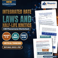 Integrated Rate Laws and Half-Life Kinetics: Zero-, First-, and Second-Order Graphical Linearity and Drug Clearance Rates CER Phenomena Worksheet cover