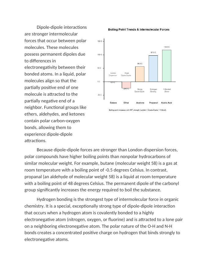 Intermolecular Forces and Boiling Point Trends of Functional Groups Reading Worksheet sample page