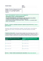 Introduction to Biochemistry Scaffolded Phenomena-Based Lesson: Cold Biological Light Generation via Luciferin-Luciferase Enzymatic Oxidation in Abyssal Organisms Student Response Sheet sample page
