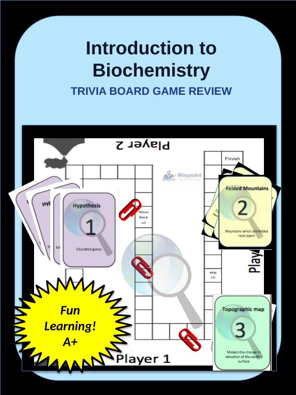 Introduction to Biochemistry Trivia Board Game sample page