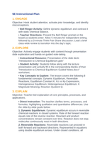 Introduction to Chemical Equilibrium 5E Lesson Plan sample page