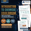 Introduction to Chemical Equilibrium Fill-in-the-Blank Vocabulary Worksheet cover