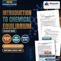 Introduction to Chemical Equilibrium Lesson Quiz cover