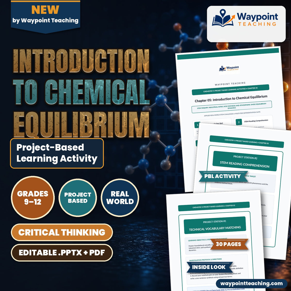 Introduction to Chemical Equilibrium Project-Based Learning Activity cover