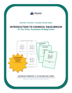 Introduction to Chemical Equilibrium Tic-Tac-Toe Review Game sample page