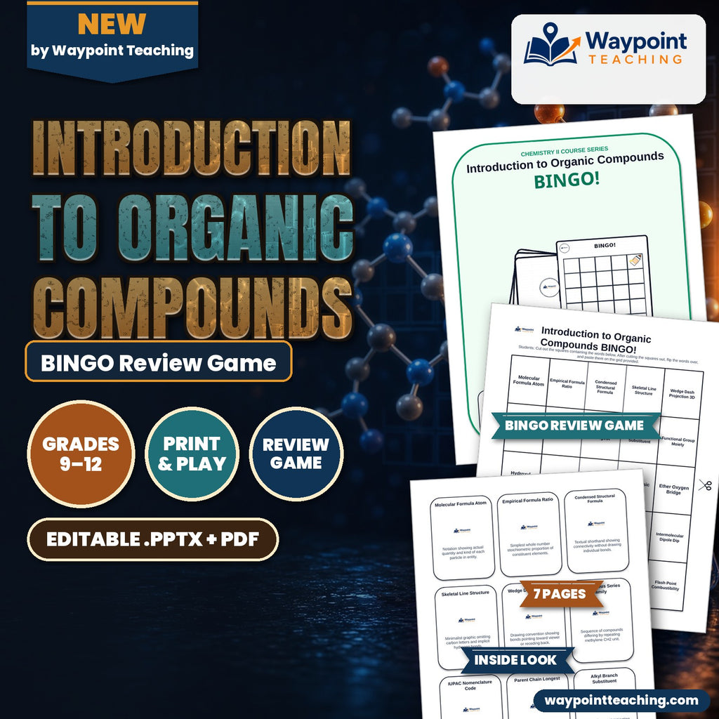 Introduction to Organic Compounds BINGO Review Game cover