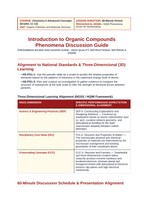 Introduction to Organic Compounds Phenomena-Based Lesson: Vast Hardness and Electrical Conductivity Disparity Between Pure Carbon Allotropes Diamond and Graphite Teacher Discussion Guide sample page