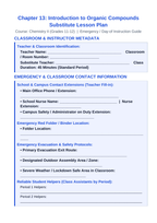 Introduction to Organic Compounds Substitute Lesson Plan sample page