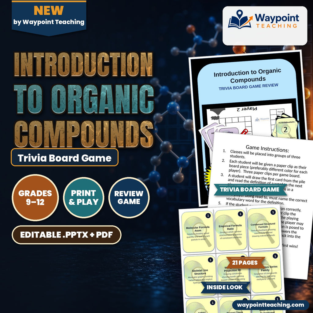 Introduction to Organic Compounds Trivia Board Game cover