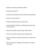 Isomers & Molecular Structure Bell Ringers & Exit Tickets sample page