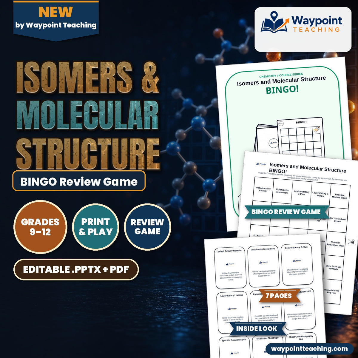 Isomers & Molecular Structure BINGO Review Game cover