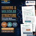 Isomers & Molecular Structure Fill-in-the-Blank Vocabulary Worksheet cover
