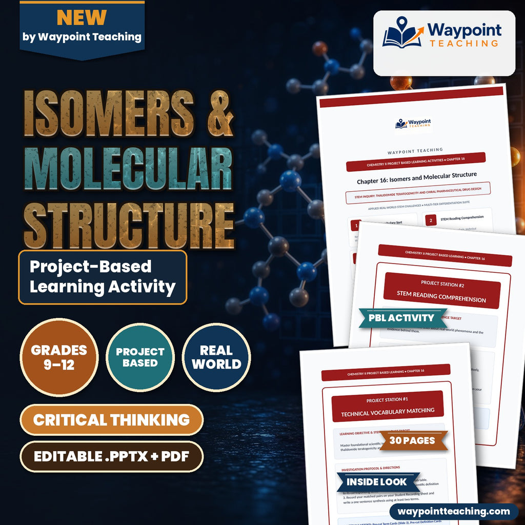 Isomers & Molecular Structure Project-Based Learning Activity cover