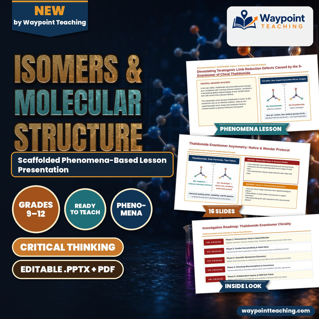 Isomers & Molecular Structure Scaffolded Phenomena-Based Lesson: Devastating Teratogenic Limb Reduction Defects Caused by the S-Enantiomer of Chiral Thalidomide Presentation cover