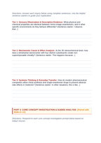 Isomers & Molecular Structure Scaffolded Phenomena-Based Lesson: Devastating Teratogenic Limb Reduction Defects Caused by the S-Enantiomer of Chiral Thalidomide Student Response Sheet sample page