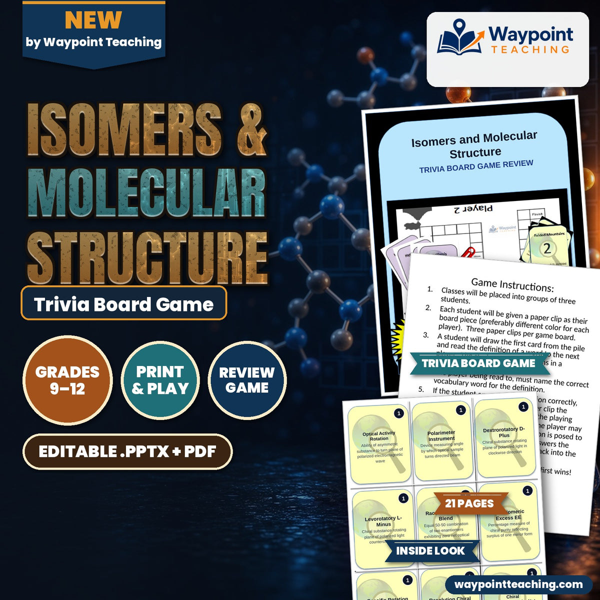 Isomers & Molecular Structure Trivia Board Game cover
