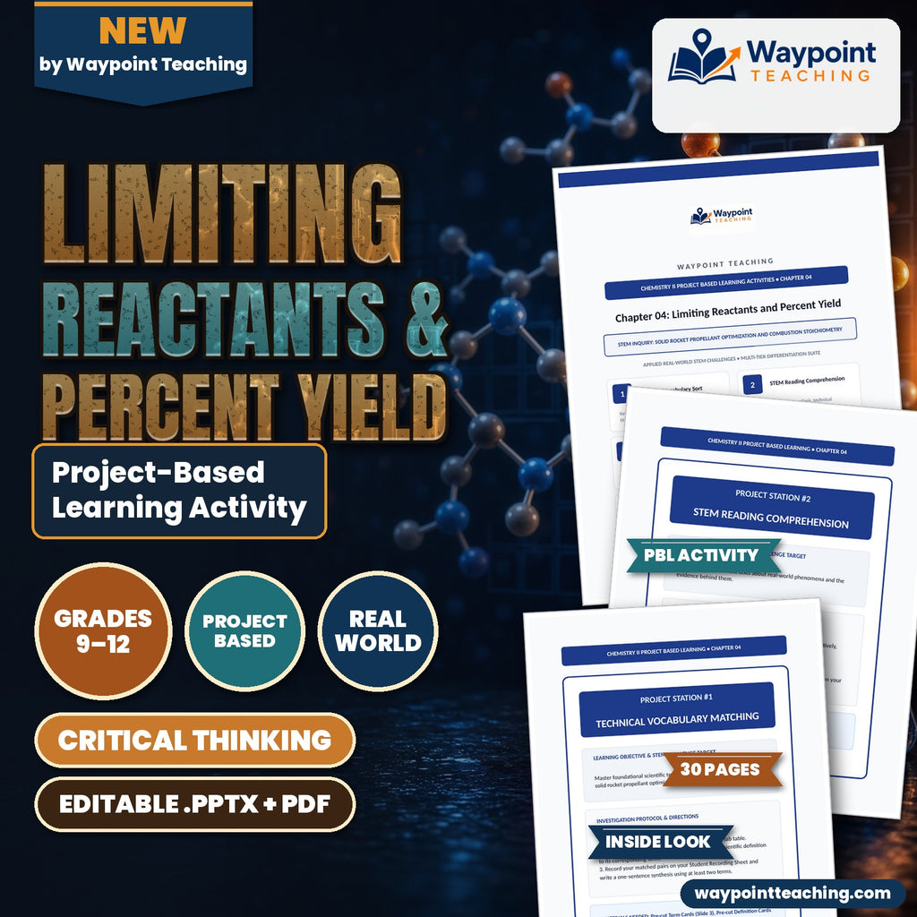 Limiting Reactants & Percent Yield Project-Based Learning Activity cover