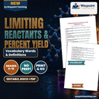 Limiting Reactants & Percent Yield Vocabulary Words & Definitions cover