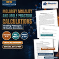 Molarity Molality and Mole Fraction Calculations Reading Worksheet cover