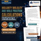 Molarity Molality and Mole Fraction Calculations Reading Worksheet cover