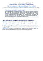 Organic Reactions CER Task Cards sample page