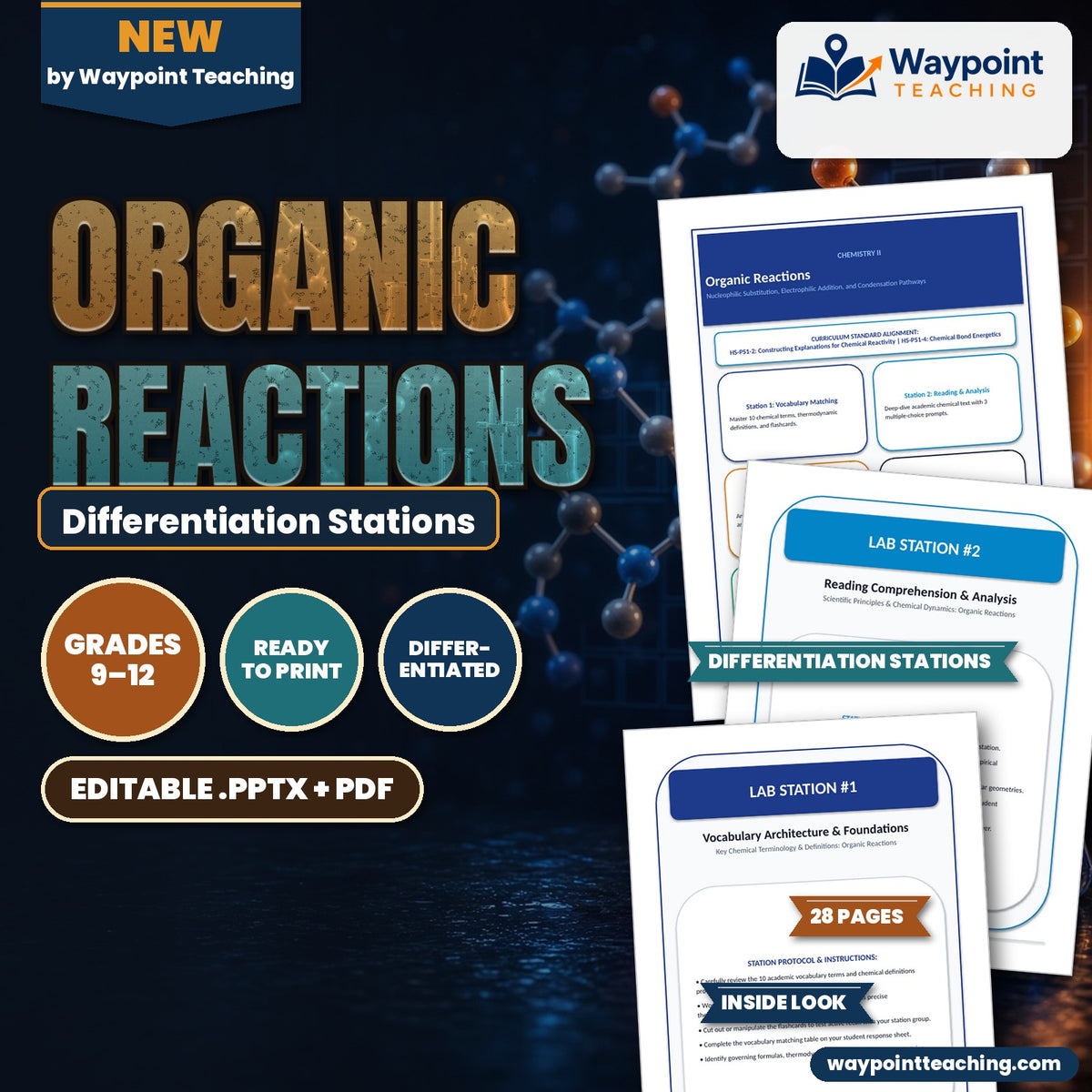 Organic Reactions Differentiation Stations cover