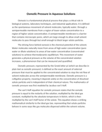 Osmotic Pressure in Aqueous Solutions Reading Worksheet sample page