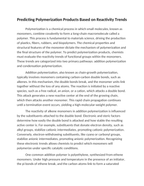 Predicting Polymerization Products Based on Reactivity Trends Reading Worksheet sample page
