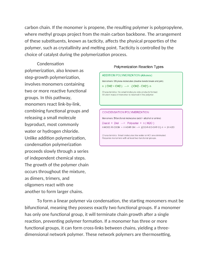 Predicting Polymerization Products Based on Reactivity Trends Reading Worksheet sample page